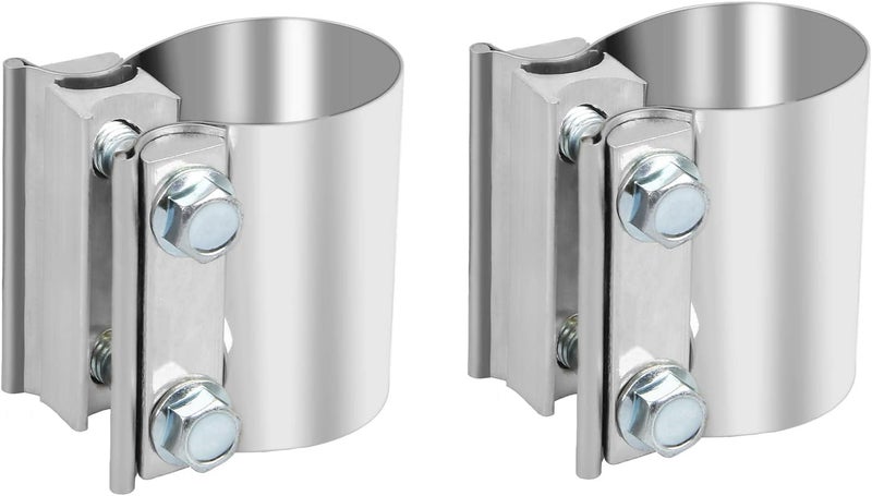 DOCAS 2.0 Inch 2" Butt Joint Exhaust Band Clamp Sleeve Stainless Steel 2pcs - Image 4